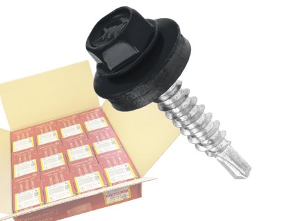 RAL 7016 4,8x35mm - 1 Kartón (12x250ks) - Skrutky farmárske strešné  - farba: antracitová šedá