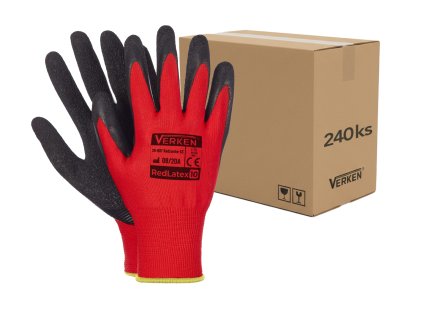 1 Kartón (240ks) - Rukavice Verken onyx RedLatex- veľkosť 11/XXL