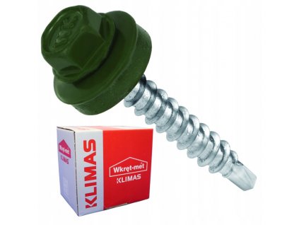 RAL 6020 4,8x35mm - 250ks - Skrutky farmárske strešné farba: chrómová zelená
