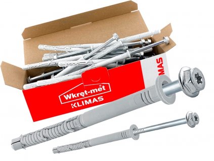 12x80mm KPR-FAST - 25ks - Rámové hmoždinky s plochým límcom, skrutkou so 6HR hlavoua vlisovanou podložkou, TX40/SW13
