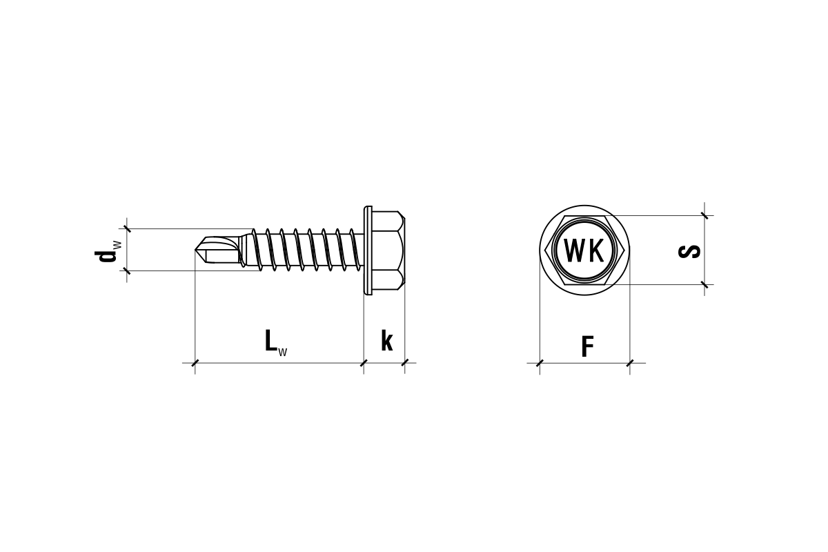 4,8x16mm - 500 ks - Skrutka samozávrtná pre spojenie plechov v presahu, WSB