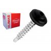 RAL 9005 4,8x35mm - 250ks - Skrutky farmárske strešné TORX, farba: Čierna, WDD
