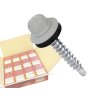 RAL 9006 4,8x55mm - 1 Kartón (12x200ks) - Skrutky farmárske strešné farba: Biely hliník, WFD