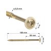 5691 1 tx 6x160mm 100 ks skrutky vruty do dreva s tanierovou hlavou wkcp