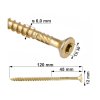 TX 6x120mm - 1 Kartón (8x100 ks) - Skrutky / Vruty do dreva so zapustenou hlavou, WKCS