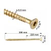 TX 6x300mm - 1 Kartón (4x100 ks) - Skrutky / Vruty do dreva so zapustenou hlavou, WKCS