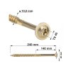 6936 1 tx 10x240mm 25 ks skrutky vruty do dreva s tanierovou hlavou wkcp