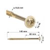 6921 1 tx 10x140mm 25 ks skrutky vruty do dreva s tanierovou hlavou wkcp