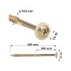 7002 1 tx 10x340mm 1 karton 4x25 ks skrutky vruty do dreva s tanierovou hlavou wkcp