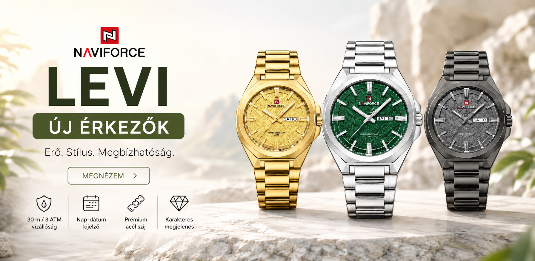 Naviforce Levi férfi karóra