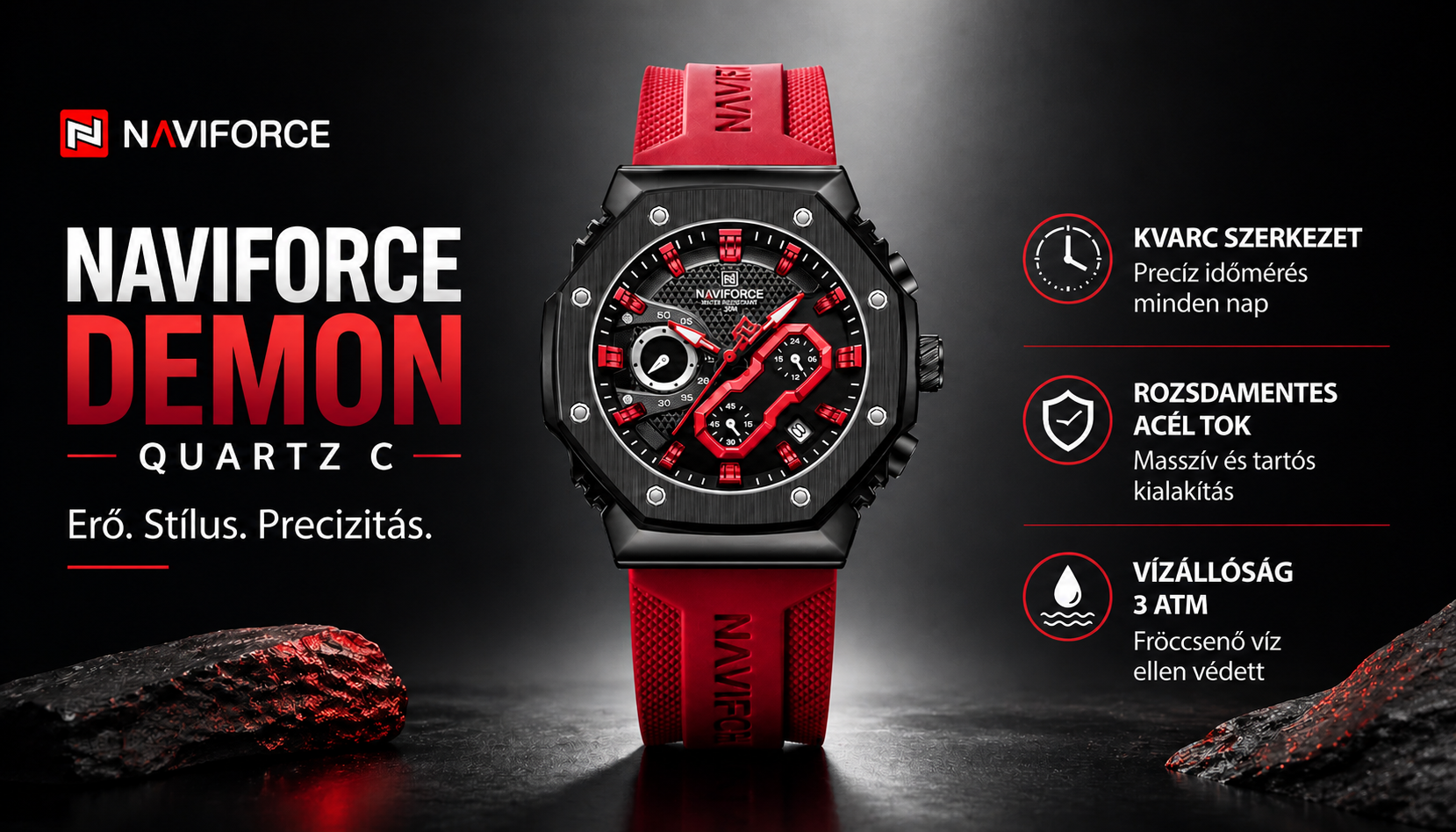NAVIFORCE DEMON QUARTZ C Férfi karóra