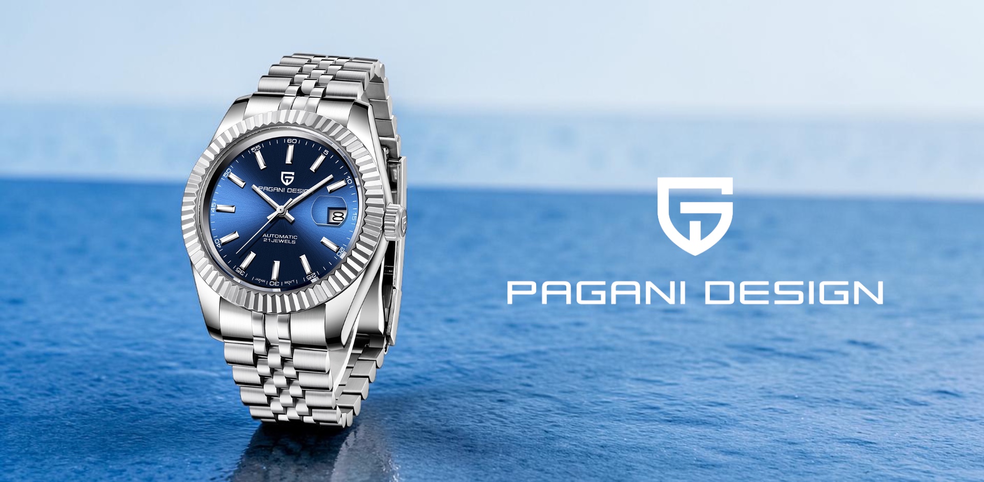 PAGANI DESIGN DATE BLUE Automatic Férfi karóra