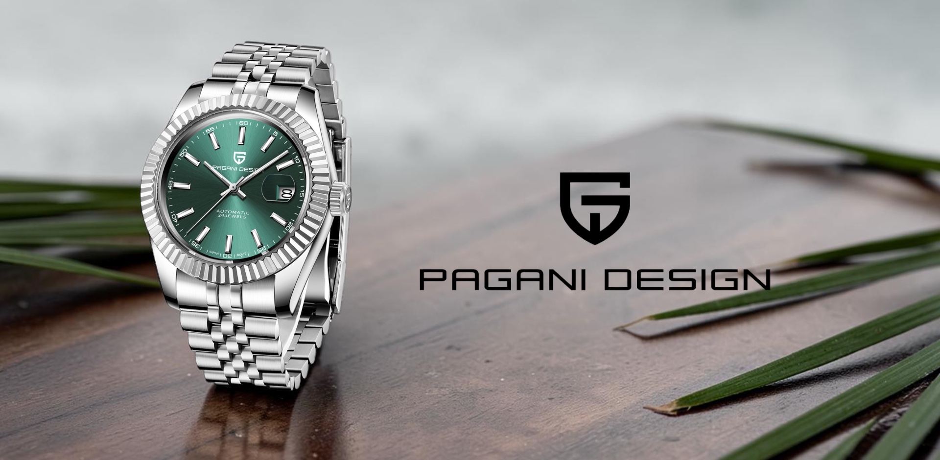 PAGANI DESIGN DATE GREEN Automatic Férfi karóra