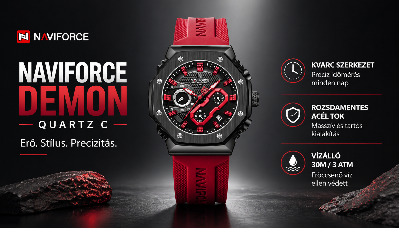 NAVIFORCE DEMON QUARTZ C Férfi karóra