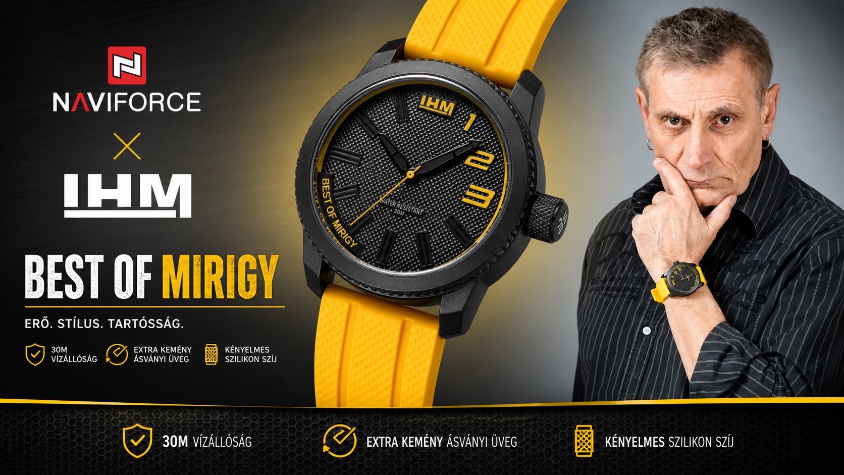 NAVIFORCE x Irigy Hónaljmirigy Quartz Férfi karóra