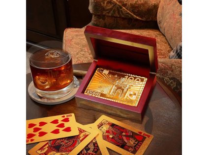 Arany francia kártya díszdobozban