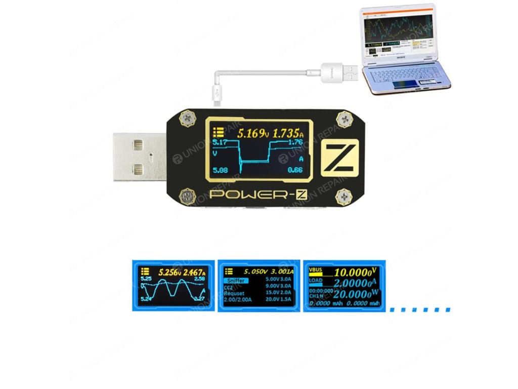 16967 power z usb pd tester voltage current type c meter km001 r2