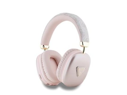 Guess PU Leather 4G Triangle Logo Bezdrátová Sluchátka Pink