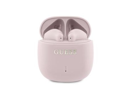 Guess Printed Classic Logo TWS Bezdrátová Sluchátka Pink
