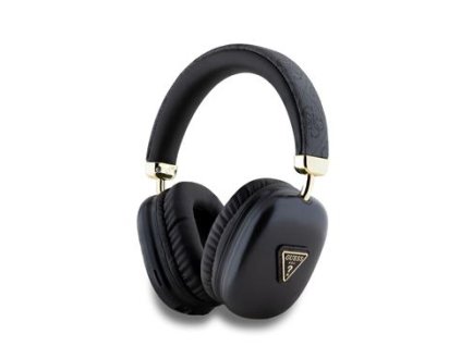 Guess PU Leather 4G Triangle Logo Bezdrátová Sluchátka Black