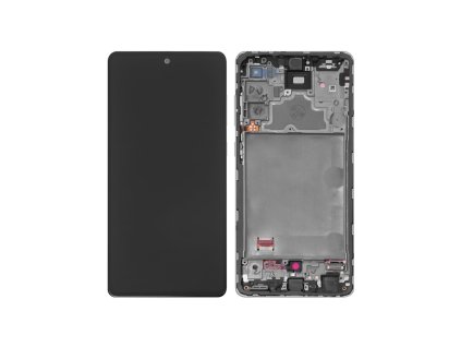 lcd compatible with samsung a725 galaxy a72 white with touchscreen with frame original prc pitsiusv