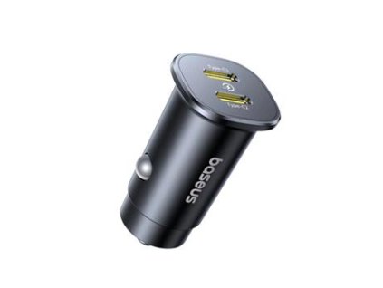 Baseus GoTrip Nabíječka do Auta 2x USB-C 30W Cosmic Black