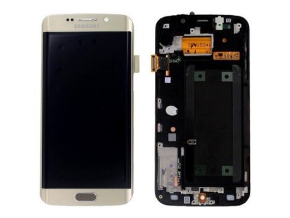 Samsung G925F Galaxy S6 Edge LCD Display + Touchscreen + Frame GH97 17162C Gold 171G8caY