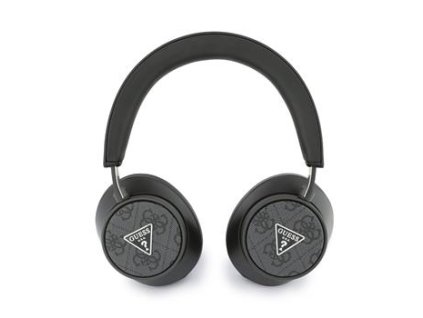 Guess PU Leather 4G Triangle Logo ENC Bezdrátová Sluchátka Black