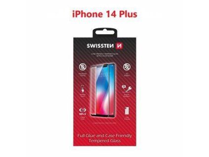 Swissten iPhone 14 Plus Tempered Glass - 54501824 - Full Glue - Black