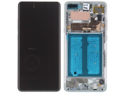 Samsung G977B Galaxy S10 5G LCD Display + Touchscreen + Frame GH82 20442A Crown Silver