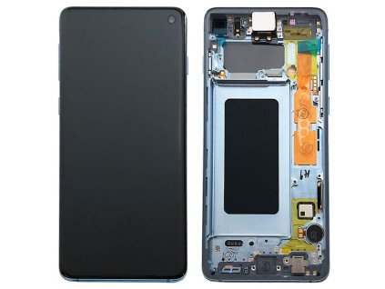 Samsung G973F Galaxy S10 LCD Display + Touchscreen + Frame GH82 18850C Blue