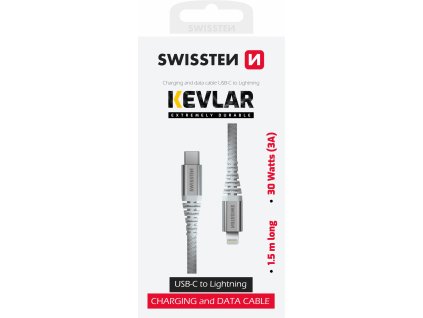 Kabel pro Swissten Kevlar Lightning na USB