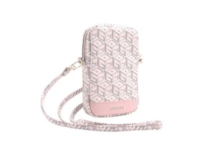 Guess PU G Cube Taška na Telefon se Zipem Pink