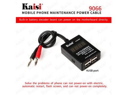 Kaisi K-9066 Power Supply Cable With Multimeter For Android