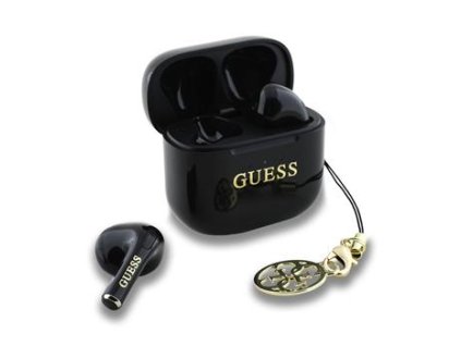 Guess Classic Logo Charm TWS Bezdrátová Sluchátka Black