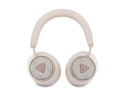 Guess PU 4G Triangle Logo ENC Bezdrátová Sluchátka Pink