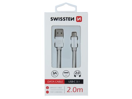 Kabel pro Swissten Textile USB typu C