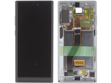 Samsung N975F Galaxy Note 10 Plus LCD Display + Touchscreen + Frame GH82 20838C Aura Glow Silver