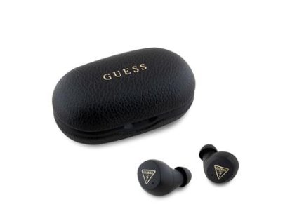 Guess PU Grained ENC TWS Bezdrátová Sluchátka Black
