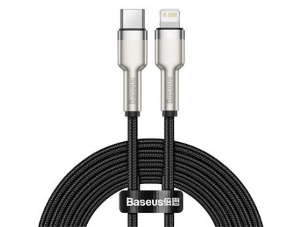 Baseus Cafule Metal Series Datový Kabel USB-C - Lightning 20W 2m Black