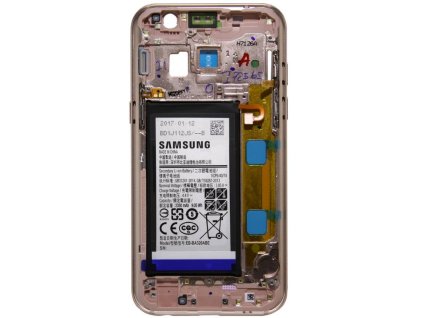 Samsung SM A320F Galaxy A3 2017 Midframe With Battery GH82 13667D Pink 1