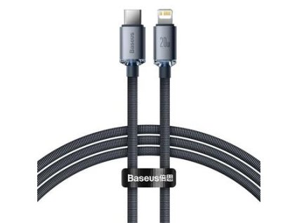 Baseus CAJY000201 Crystal Shine Series Datový Kabel USB-C - Lightning 20W 1,2m…