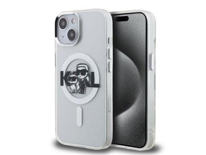 Zadní kryt pro Karl Lagerfeld iPhone 15 Transparent