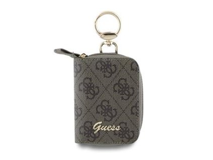 Guess PU 4G Script Logo Klíčenka Brown