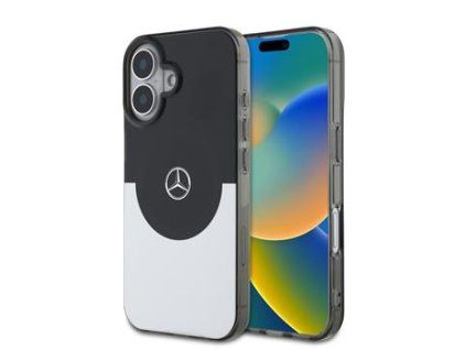 Zadní kryt pro Mercedes iPhone 16 Black/Silver
