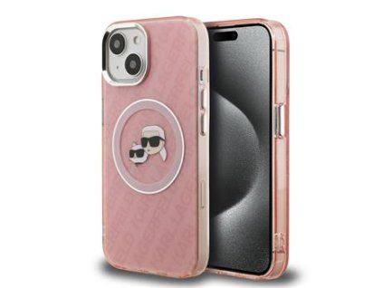 Zadní kryt pro Karl Lagerfeld iPhone 15 Pink