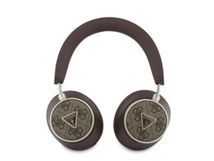 Guess PU 4G Triangle Logo ENC Bezdrátová Sluchátka Brown