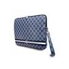 DKNY PU Leather Checkered Pattern and Stripe Obal na Notebook 13/14" Blue