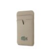 Lacoste PU Iconic Petit Pique MagSafe Peněženka Taupe