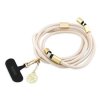 Guess Crossbody Popruh 4G Charm s Nabíjecím Kabelem USB-C/USB-C Beige